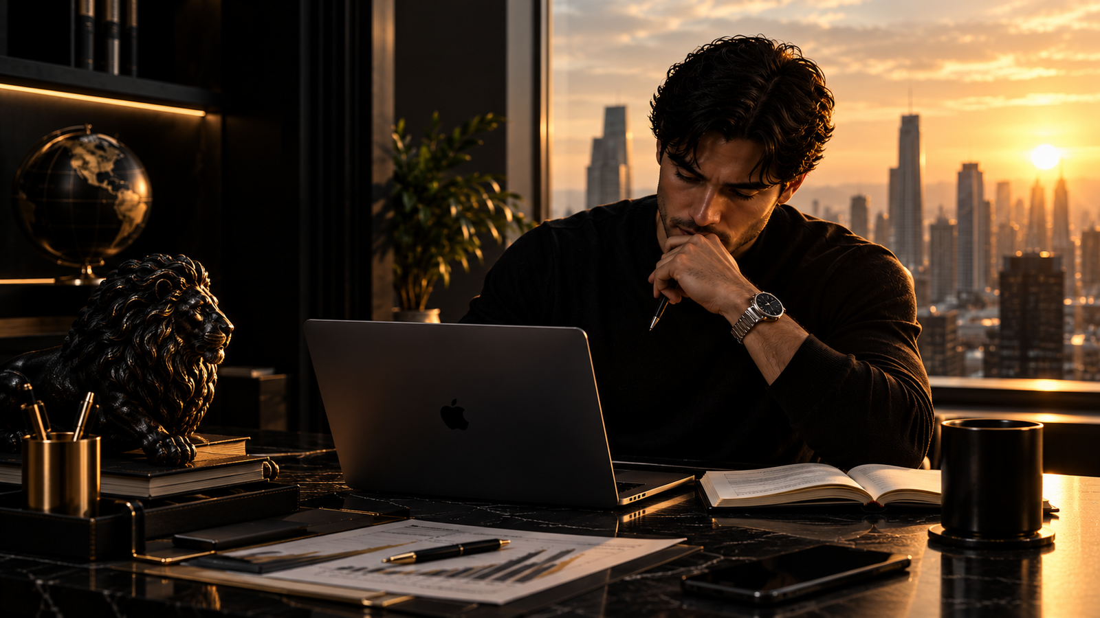 Homem planejando como aumentar sua renda e construir liberdade financeira