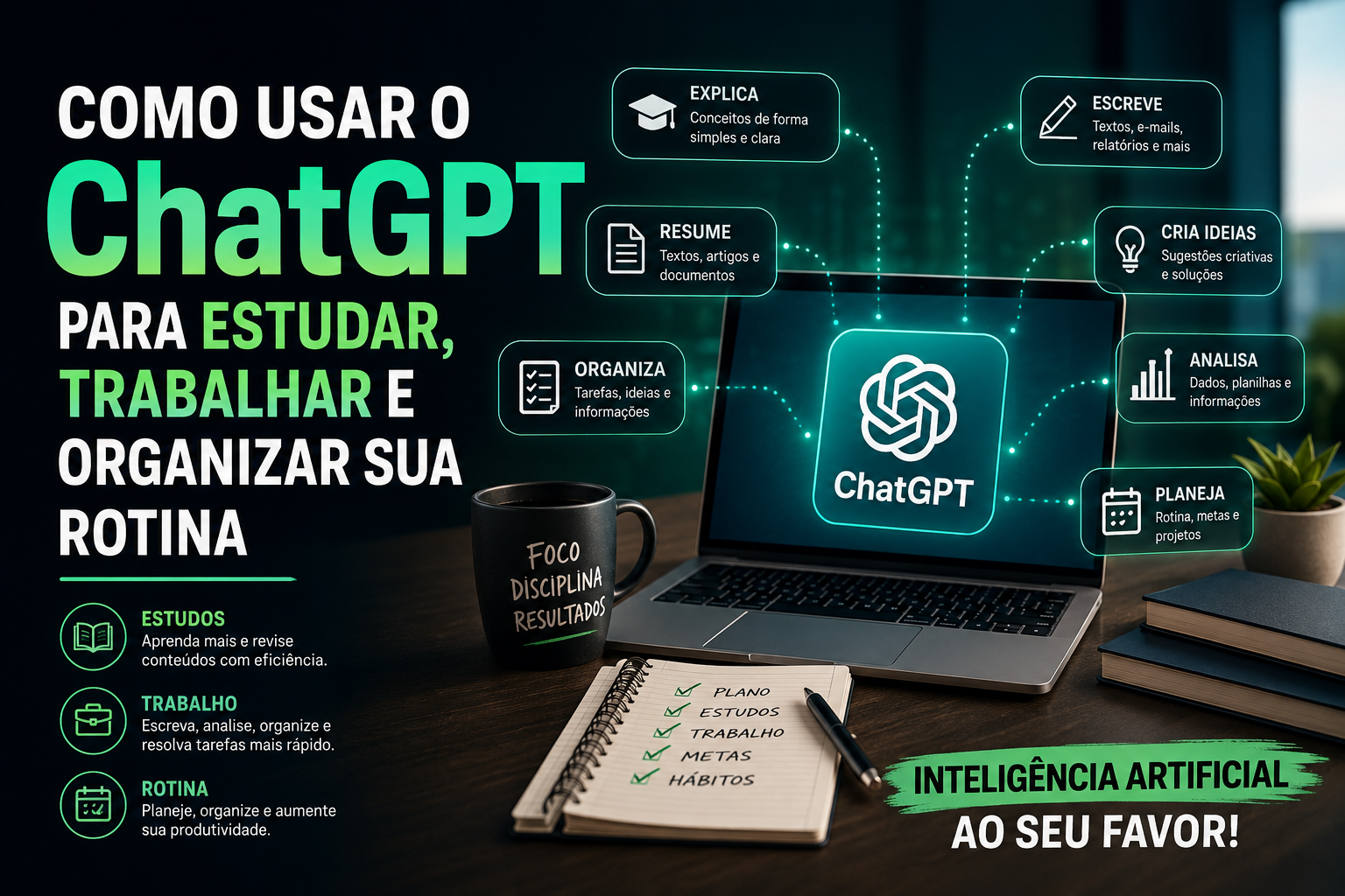 Como usar o ChatGPT para estudar, trabalhar e organizar a rotina